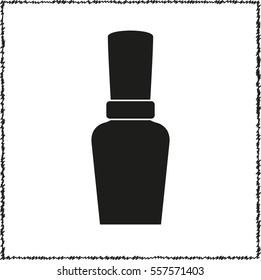 Nail Polish  - black vector icon