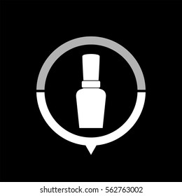 Nail Polish  - black vector icon