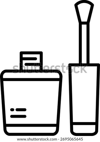 Nail Polish Bottle and Brush Icon