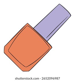 Garrafa polonesa unha. Desenho isolado no fundo branco. ilustração digital colorida desenhada à mão. Adesivo para impressão. Alta resolução. Vetor EPS10 e IPG