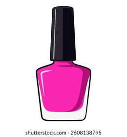 nail polish bottle fashion lifestyle beauty flat color vector illustration template design