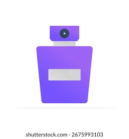 Icono de botella de esmalte de uñas, Vector plano de color. Diseño moderno y minimalista.