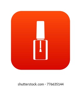 Nail polish bottle icon digital red for any design isolated on white vector illustration