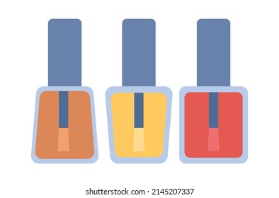 Nail polish bottle icon. Manicure concept. Vector flat illustration
