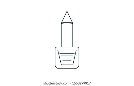 Nail polish bottle icon simple style vector image