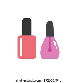 Nagellack, Ikone. Vektorgrafik einzeln auf weißem Hintergrund.