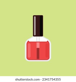 Icono de botella de esmalte de uñas. Ilustración vectorial.