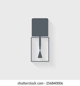 Nail Polish Bottle Icon - Vector