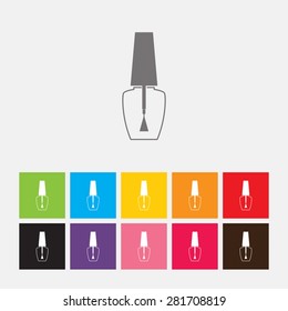 Nail polish bottle icon - Vector