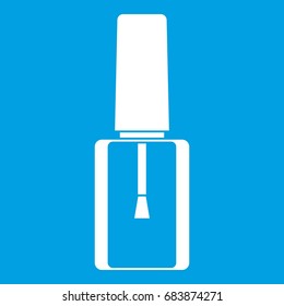 Nail polish bottle icon white