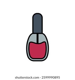Nail Polish Bottle Illustration Icon