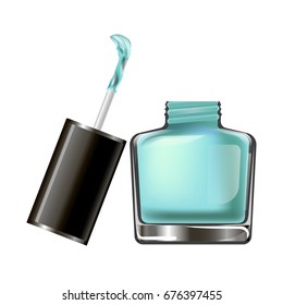 Nail polish bottle or la?quer or makeup cosmetics vector icon