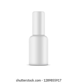 Nail polish bottle mockup isolated on white background. Vector illustration