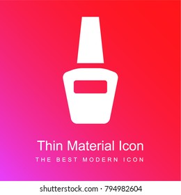 nail polish bottle red and pink gradient material white icon minimal design