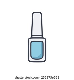 Nail polish bottle. Simple cartoon style illustration of a nail polish bottle. Ideal for beauty and fashion related projects.