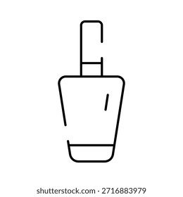 Botella de esmalte de uñas como un simple icono de contorno que representa la belleza, el maquillaje, la manicura y los productos de cuidado personal para las mujeres y los conceptos de la industria del cuidado de la piel