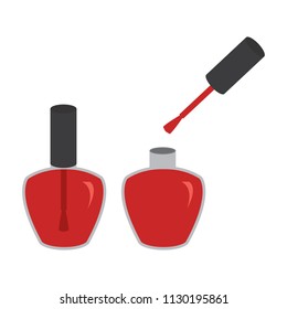 Nail polish bottle vector icon, manicure, fingernail