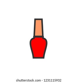 Nail polish bottle vector icon