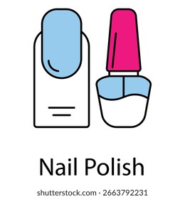 Icono de Vector de botella polaco de uñas para cosméticos