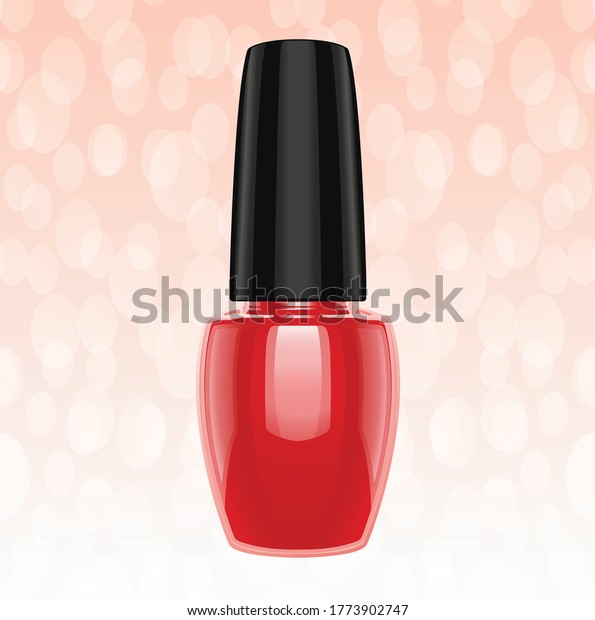 Nail Polish Bottle Vector Illustration Stock Vector (Royalty Free