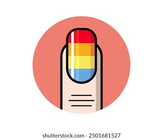 Vector de botella de esmalte de uñas en diseño minimalista, ilustración de belleza de productos de manicura y arte cosmético.Cuidado de uñas gráfico para accesorios de moda, decoración de salón en estilo elegante icono de cuidado personal.