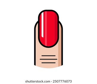 Vector de botella de esmalte de uñas en diseño minimalista, ilustración de belleza de productos de manicura y arte cosmético.Cuidado de uñas gráfico para accesorios de moda, decoración de salón en estilo elegante icono de cuidado personal.