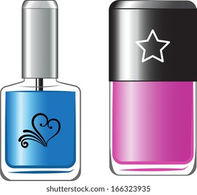 Nail polish bottles EPS 10 ( with linear gradients)