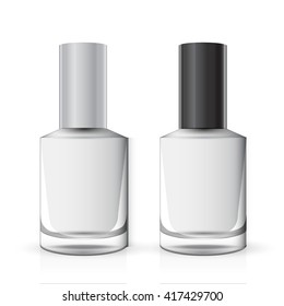 nail polish bottles on a white background vector