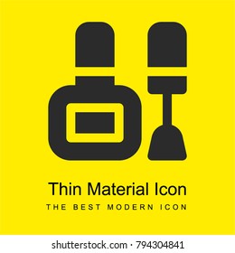 Nail polish bright yellow material minimal icon or logo design