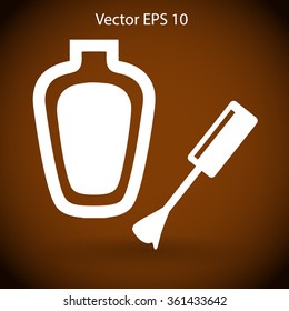 nail polish with a brush vector illustration