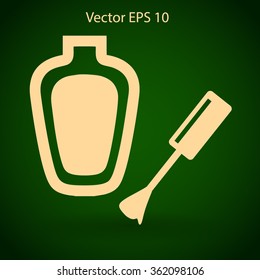 nail polish with a brush vector illustration