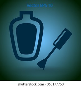 nail polish with a brush vector illustration