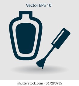 nail polish with a brush vector illustration
