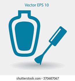 nail polish with a brush vector illustration