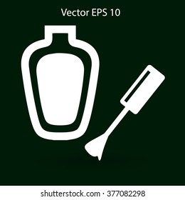 nail polish with a brush vector illustration
