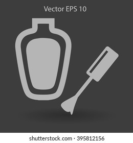 nail polish with a brush vector illustration