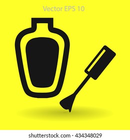 nail polish with a brush vector illustration