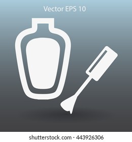 nail polish with a brush vector illustration