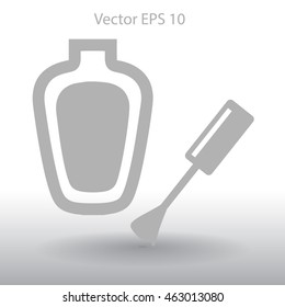nail polish with a brush vector illustration
