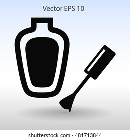 nail polish with a brush vector illustration