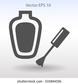 nail polish with a brush vector illustration