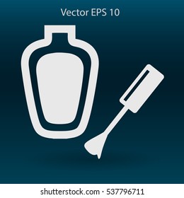 nail polish with a brush vector illustration