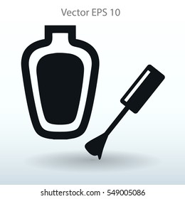 nail polish with a brush vector illustration