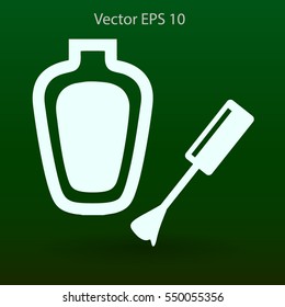 nail polish with a brush vector illustration