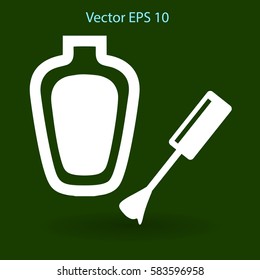 nail polish with a brush vector illustration