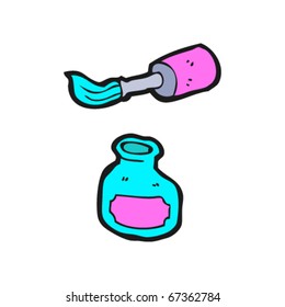 nail polish cartoon