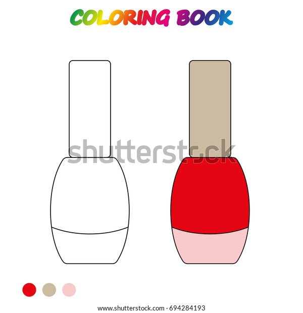 Nail Polish Coloring Book Coloring Page Stock Vector (Royalty Free ...