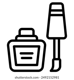Nail Polish cosmetic beauty icon illustration
