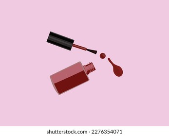nail polish cosmetics shadow lipstick vector