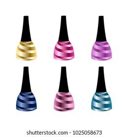 Nail polish in different color combinations